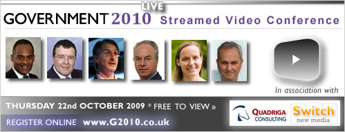 Government 2010 Live Video Conference October 22nd 2009